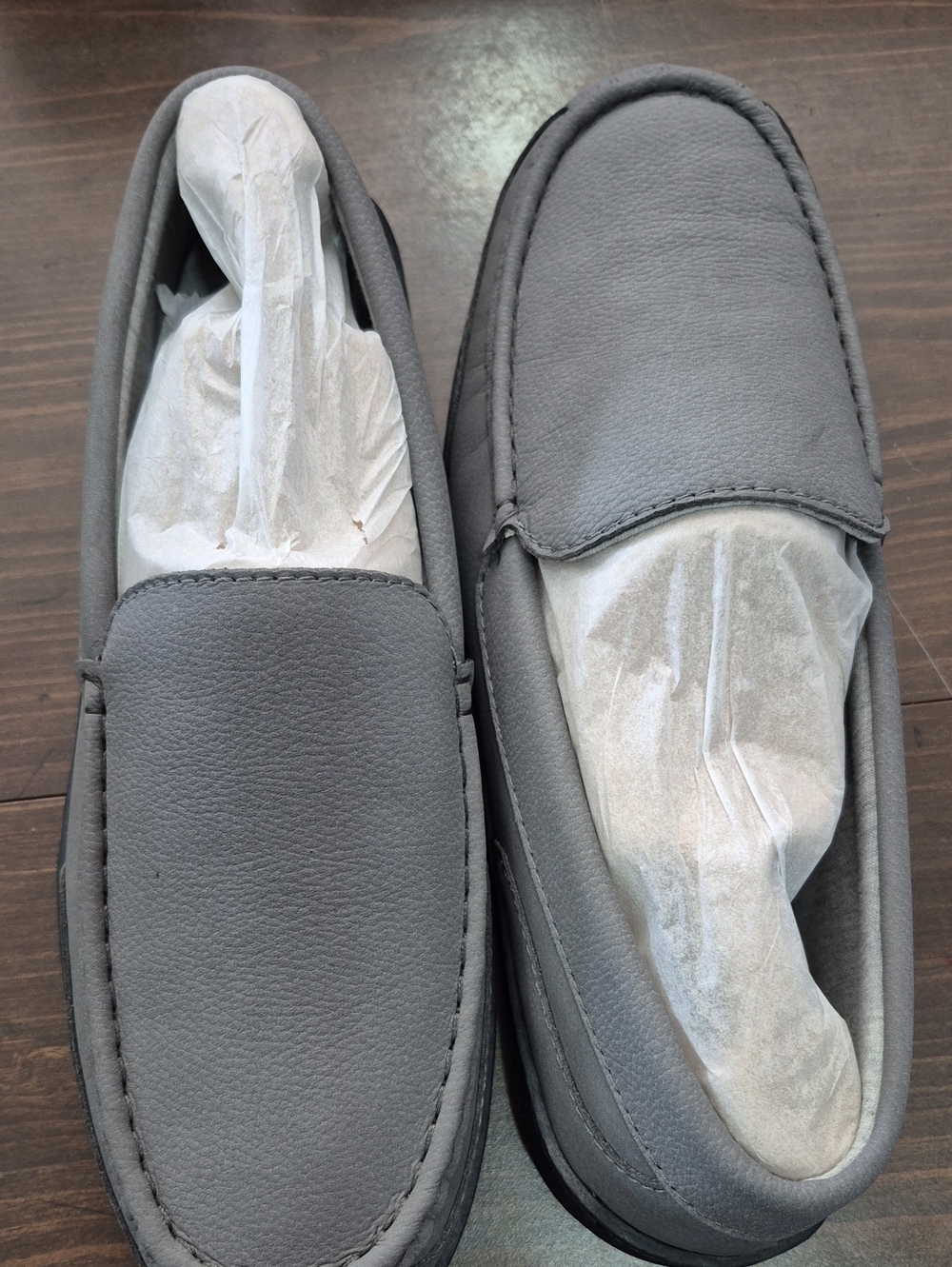 Men's Gray Slip-On Loafers — Casual Comfort Driving Shoes